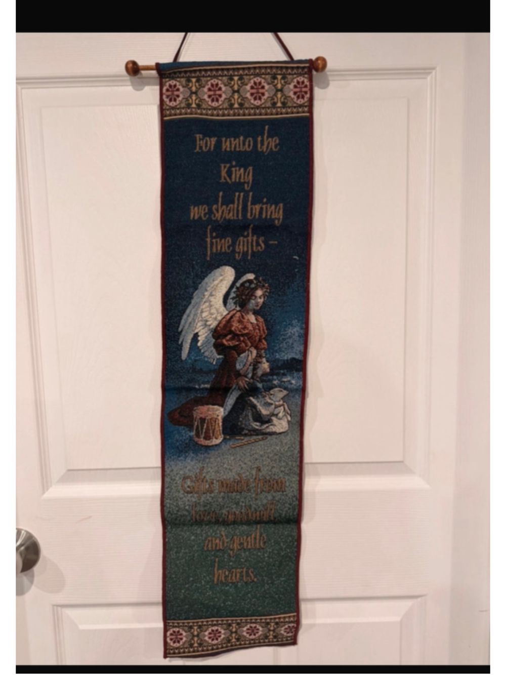 Christmas Angel Tapestry Wall Hanging